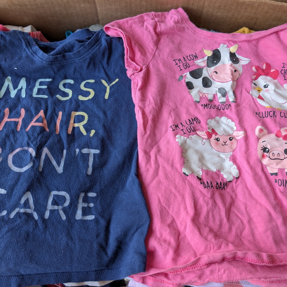 Blue and Pink Graphic T-Shirts